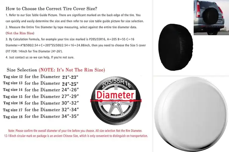 Detailed view of Best Universal Fit Spare Tire Covers