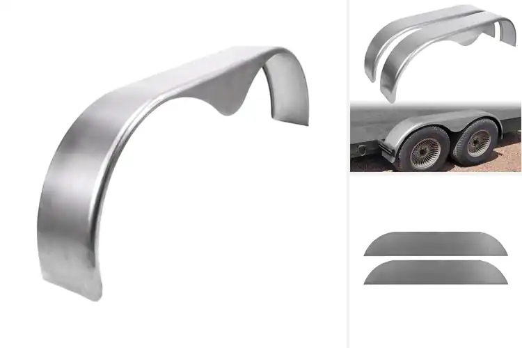 Detailed view of Best Weld-On Trailer Fender For Tandem Axles